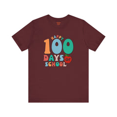 100 DAYS OF SCHOOL - Unisex Jersey Short Sleeve Tee | Elementary School Holiday, Gift For Her, Gift For Him, Teacher Shirt, Classroom Shirt