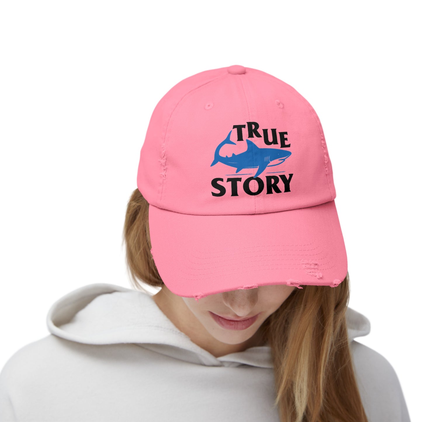 Funny Amputee cap, Funny Story Shark, Limb Loss Awareness, distressed unisex graphic hat, Funny amputee gift, recovery encouragement gift