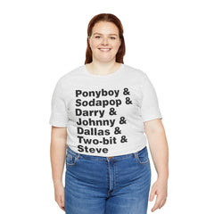 The Outsiders Shirt, Greasers Characters Shirt, Unisex Jersey Short Sleeve Tee