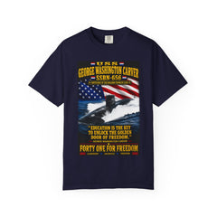 USS George Washington Carver SSBN-656 T-Shirt — "Education Is the Key to Unlock the Golden Door of Freedom"