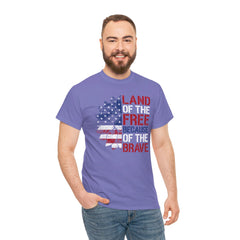 Land Of The Free Because Of The Brave - Unisex Cotton Tee