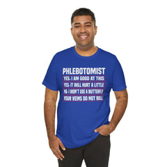 Phlebotomist Humor Tee, Funny Medical Shirt, Nurse Gift, Blood Tech Wear, Cute Phlebotomy Humor, Healthcare Apparel