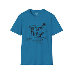Blessed Nurse - Unisex Softstyle T-Shirt | Nurse Awareness, Medical Wear, Gift For Her, Scrubs Tee, Medical Staff Gift, Registered Nurse, RN