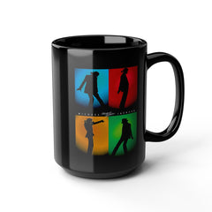 Pop Art Michael Jackson Iconic Silhouette Black Mug - 11oz & 15oz