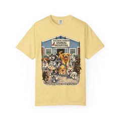 Pitbull Added "Who Let the Dogs Out?" Baldwin Harbor Animal Hospital Cute Vet Clinic T Shirt
