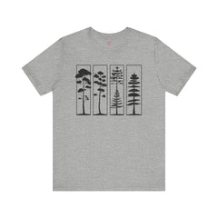 Nature-Inspired Unisex Jersey Tee, Tree Graphic T-Shirt, Eco-Friendly Fashion, Gift for Nature Lovers, Casual Wear, Outdoor Adventure