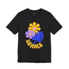 Summer Floral Tee — Retro Flowers & Monstera Design