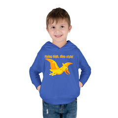 Flying high, dino-style! - Toddler Pullover Fleece Hoodie