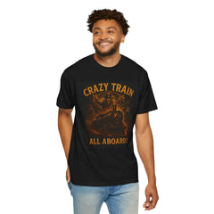 Crazy Train Unisex T-shirt - Graphic Tee for Music Lovers, Edgy Casual Wear, Gift for Concerts, Halloween, and Fun Gatherings