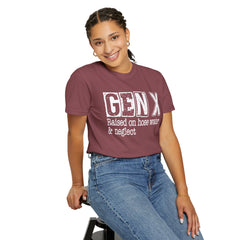 GEN X FUNNY graphic, Raised on Hose Water and Neglect, Retro Comfort Colors 1717, unisex garment-dyed t-shirt, gift for him, gift for her, Birthday gift tee, Vintage Style graphic tee, Fathers Day Shirt