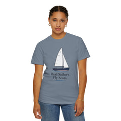 Hempstead Bay Sailing Club Graphic T-Shirt — "Real Sailors Fly Scots" Nautical Tee