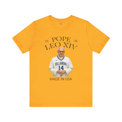 Pope Leo XIV Villanova Fan Short Sleeve Tee - Made in USA