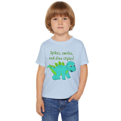 Spikes, Smiles and Dino Styles Graphic Toddler T Shirt