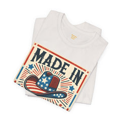Made In America Cowboy Hat Graphic, Unisex Jersey Short Sleeve Tee