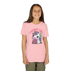 I Donut Care Unicorn Youth Short Sleeve Tee - Fun & Whimsical T-Shirt for Kids