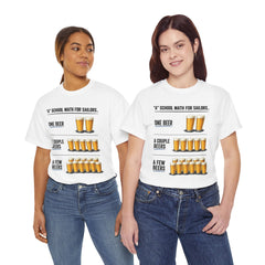 T-Shirt -  "A" School Math for Sailors Funny Beer Graphic Tee
