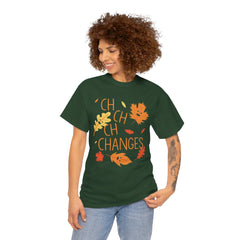 Changes Fall Leaves Graphic - Unisex Heavy Cotton Tee