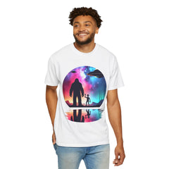 Bigfoot & Alien Nightscape T-Shirt — Sasquatch UFO Graphic Tee