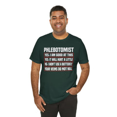 Phlebotomist Humor Tee, Funny Medical Shirt, Nurse Gift, Blood Tech Wear, Cute Phlebotomy Humor, Healthcare Apparel