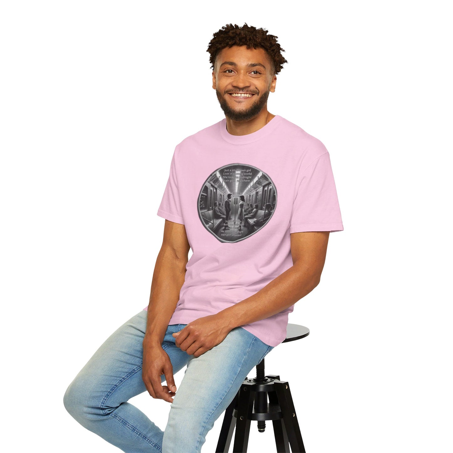 Don't Stop Believin Graphic Unisex Garment-Dyed T-shirt