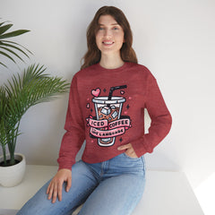 Woman's Ice Coffee Is My Love Language Valentine - Unisex Heavy Blend™ Crewneck Sweatshirt