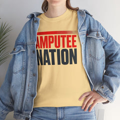 Amputee Nation Unisex Heavy Cotton Tee, Support Shirt, Gift for Amputees, Awareness Apparel, Casual Comfort Wear