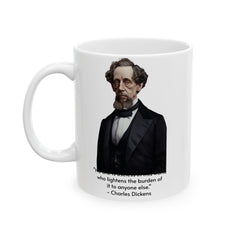 Charles Dickens mug, Dickens quote mug, literary gift, book lover gift, white ceramic mug, mothers day gift, inspirational mug,gift for her