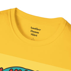 OH MY GOD Blonde Wearing Star Shaped Glasses Pop Art Girl Unisex Softstyle T Shirt