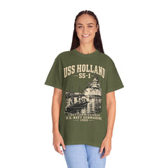 USS Holland SS-1 Submarine Vintage Graphic T-Shirt — Navy History Tee