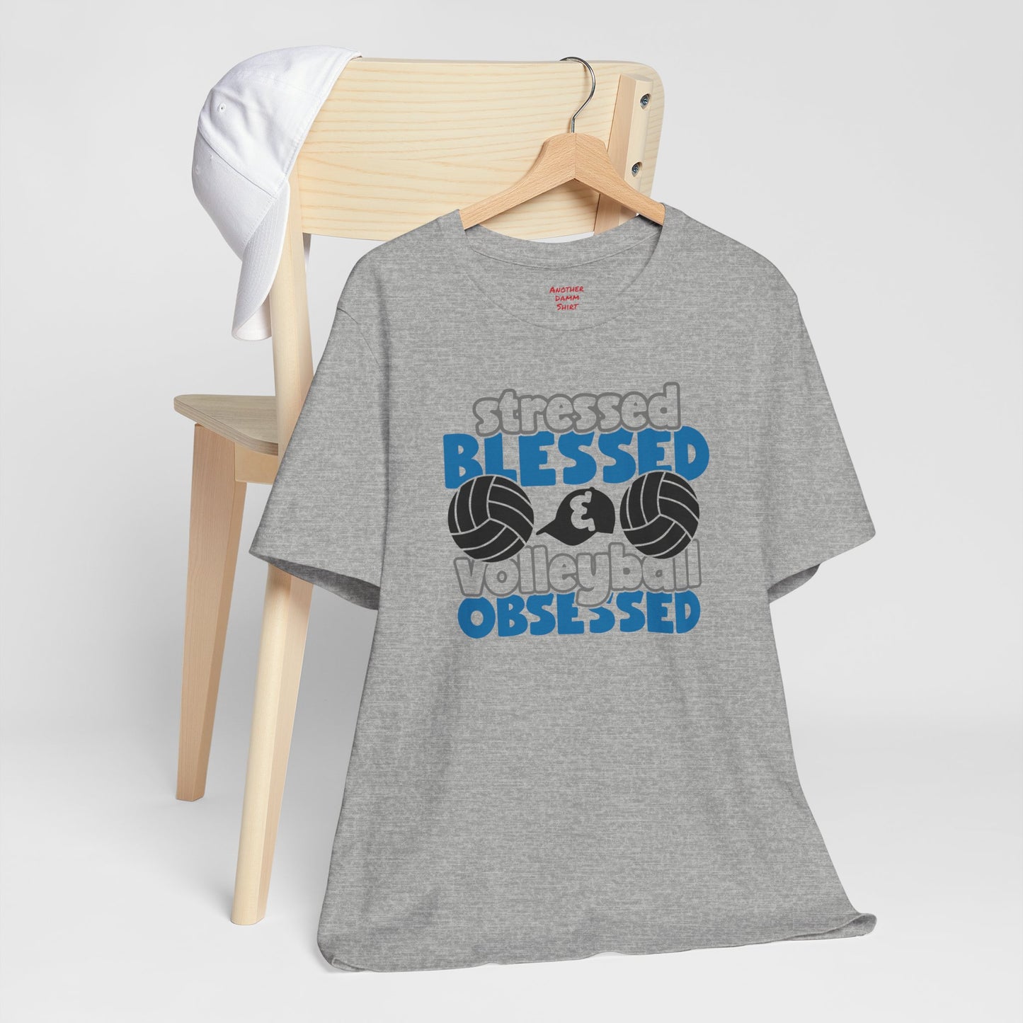 Stressed Blessed Volleyball Obsessed Shirt,Unisex Tee,graphic t shirt,gift for her,gift for him,volleyball team,playergift,fangift,Coachgift