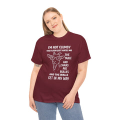 Clumsy Funny Goat Graphic Tee | Unisex Heavy Cotton Tee | Great Gift for Animal Lovers, Birthdays, Casual Wear, Humorous Gifts, Everyday Style