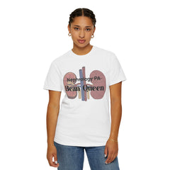 Nephrology Physician Assistant Bean Queen, Graphic Unisex Garment-Dyed T-shirt