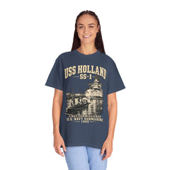 USS Holland SS-1 Submarine Vintage Graphic T-Shirt — Navy History Tee