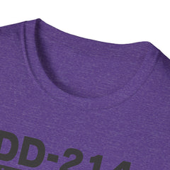 DD-214 Alumni with American Flag  Unisex Softstyle T-Shirt