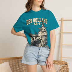 USS Holland SS-1 Submarine Vintage Graphic T-Shirt — Navy History Tee