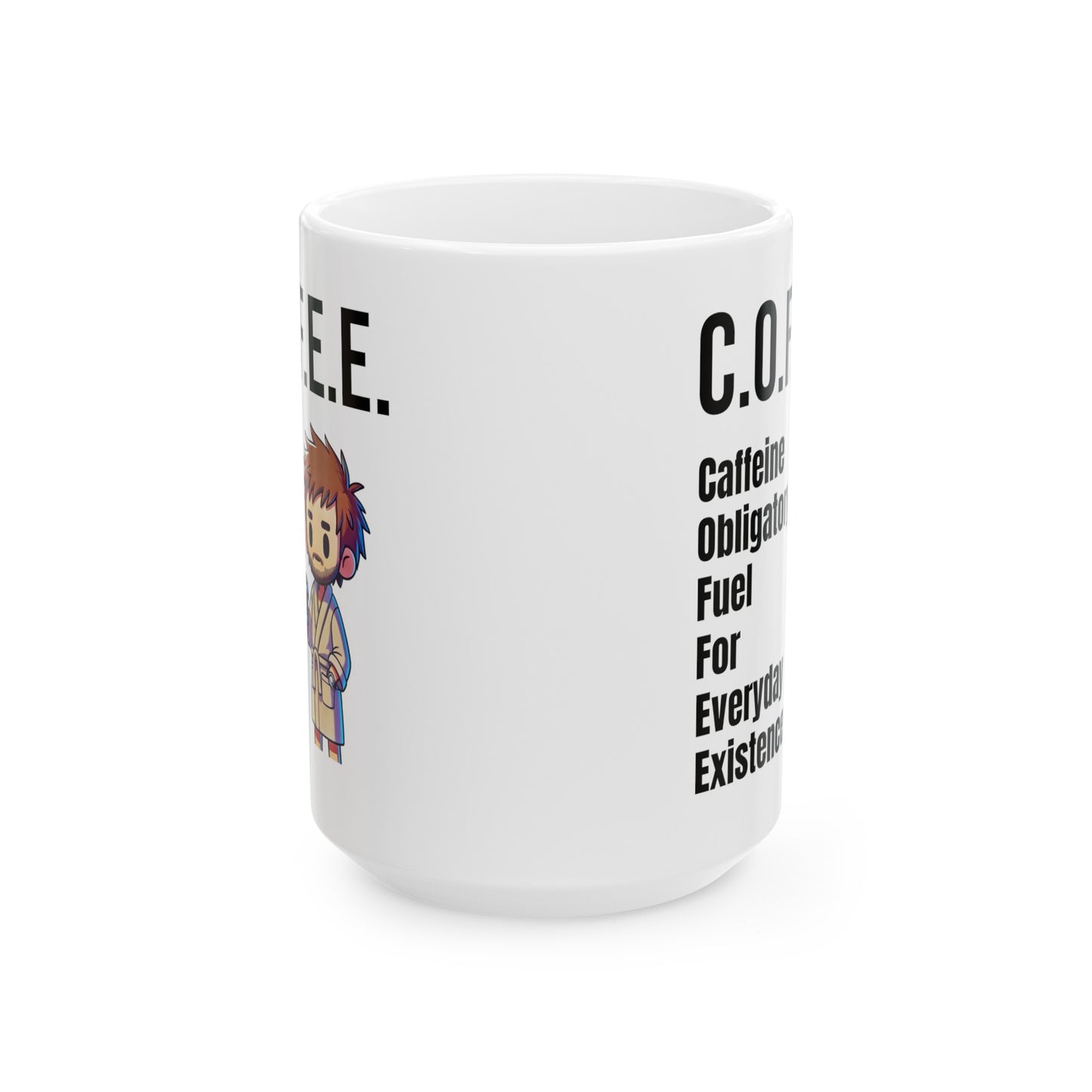 COFFEE Explained, Graphic Ceramic Mug, (11oz, 15oz)