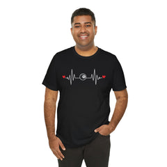 Billards Heart Beat Eight Ball Graphic - Unisex Jersey Short Sleeve Tee