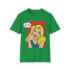 Call Me On My Cell Phone Unisex Softstyle T-Shirt  Pop Art Girl