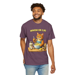 Whisker Cat Baking T-Shirt — Cute Cat Chef Graphic Tee