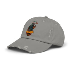 Grim Reaper Happy Halloween Unisex Distressed Cap
