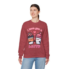 Woman's I Love You A Latte Valentine - Unisex Heavy Blend™ Crewneck Sweatshirt