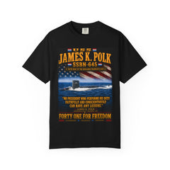 USS James K. Polk SSBN-645 Submarine T-Shirt — Forty One for Freedom Tribute