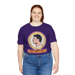 Graphic Tee - Funny Caucasians Satire Head Shot Unisex Jersey Short Sleeve Tee