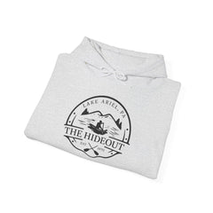 The Hideout Adventure Hoodie – Lake Ariel, PA Mountain Graphic Hooded Sweatshirt