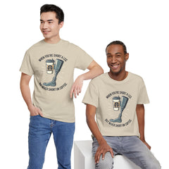 Amputee Coffee Humor - Unisex Heavy Cotton Tee