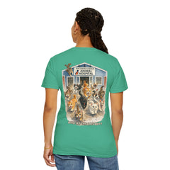 Front Logo Back Graphic Baldwin Harbor Animal Hospital "Who Let the Cats Out?" T Shirt
