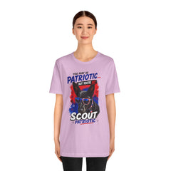 Personalized With Your Dogs Image and Name Patriotic Unisex Jersey Short Sleeve Tee