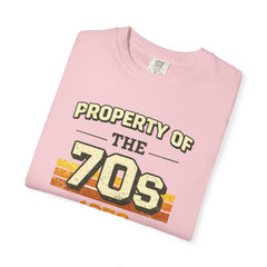 70s Retro Tee – "Property of the 70s 1976" Vintage Graphic T-Shirt