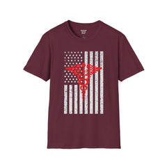 American Doctor - Unisex Softstyle T-Shirt | Doctor Awareness, Medical Wear, Gift For Him, Scrubs Lover, Hospital Staff Gift, Gift For Him