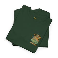 Alligator Alcatraz Unisex Heavy Cotton Tee, Florida Souvenir Shirt, Travel Gift, Vintage Style Tee, Nature Lover Apparel